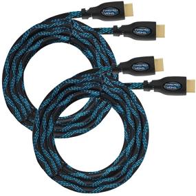 img 3 attached to 2-пакетный кабель Twisted Veins HDMI, 25 футов - премиум HDMI-кабель высокой скорости с поддержкой Ethernet, поддерживает HDMI 2.0b 4K 60 Гц HDR на большинстве устройств и 4K 30 Гц на выбранных устройствах.