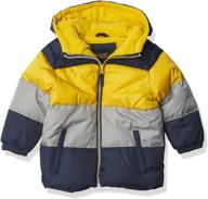 ixtreme boys colorblock puffer navy jacket: stylish coats for boys' clothing logo