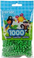 bright green perler beads: 1000-piece pack for creative kids crafts logo