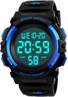 🌊 waterproof led kids digital watch with alarm for boys and girls - ideal sports wristwatch for children logo