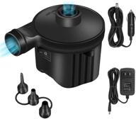 🔌 high-power electric air pump inflator, 60w with 3 nozzles - rapid air filling for air mattresses, swimming rings, airbeds, and rafts logo