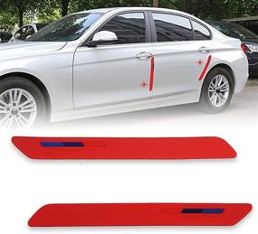 img 3 attached to Runmade For Car Front Rear Bumper Protector Corner Guard Rubber Strips Side Bumper Protection Guard Anti-Scratch Conner Pad Red Fit Suvs Pickup Truck