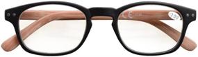 img 3 attached to 📚 Elevate Your Reading Experience with Eyekepper's 5-Pack Spring Hinge Wood-grain Printed Arms Reading Glasses - Including Sunshine Readers +2.5