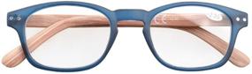 img 2 attached to 📚 Elevate Your Reading Experience with Eyekepper's 5-Pack Spring Hinge Wood-grain Printed Arms Reading Glasses - Including Sunshine Readers +2.5