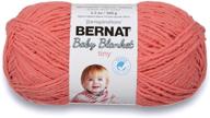 👶 пряжа для детского одеяла bernat baby blanket tiny - 3,5 унции (чайная роза): средняя плотность, мягкая и универсальная. логотип