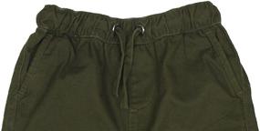 img 2 attached to 🩳 Bienzoe Cotton Twill Elastic Shorts: Comfortable and Stylish Boys' Clothing