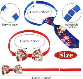 img 3 attached to Frienda Christmas Neckties Adjustable Assorted