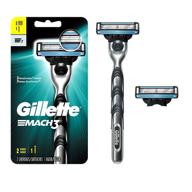 gillette mach3 men's razors - 1 razor with 2 blade refills logo