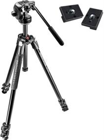 img 4 attached to 🎥 Manfrotto MK290XTA3-2W 290 Xtra Fluid Video Head Kit (Black) with 2 Bonus ZAYKiR RC2 Quick Release Plates: A Comprehensive Package for Professional Videography