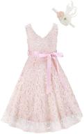 👗 sparkling choice: bow dream lovely sequins champagne girls' clothing for dresses logo