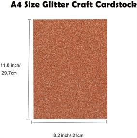 img 3 attached to Pack Of 20 A4 Size Glitter Craft Paper Sparkle Shinny Craft Sheets