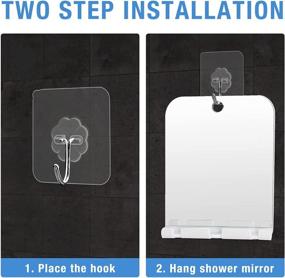 img 1 attached to 🪞 Fogless Shower Mirror with Razor Holder - FUHUIM Anti-Fog Bathroom Shaving Mirror for Shower, Fog-Free Wall Hanging Mirror for Bathroom, Home, and Travel