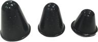 📦 16 pc combo - conical black rubber bumpers: tall feet spacers for electronics, computer equipment, speakers, car truck bug deflector, cheese boards, furniture, cabinet door logo