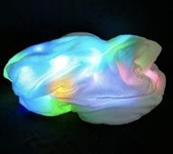 mnt led light up white plush blanket - soothing sensory sensation with colourful lights - hand washable & snug design logo