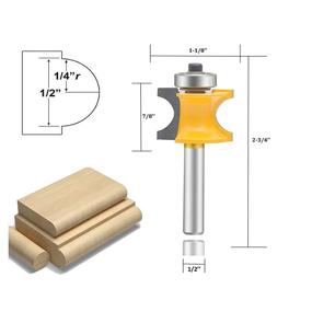 img 1 attached to Bullnose 5PCS，Твердосплавный полуподшипник Деревообработка