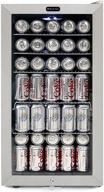 🥶 whynter br-128ws lockable beverage refrigerator, holds 120 12oz cans, stainless steel & white логотип