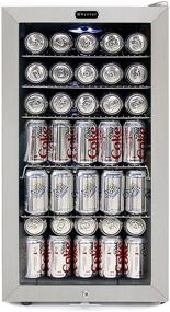 img 4 attached to 🥶 Whynter BR-128WS Lockable Beverage Refrigerator, Holds 120 12oz Cans, Stainless Steel & White