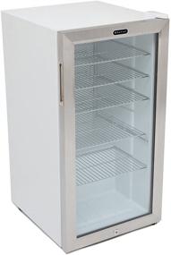 img 1 attached to 🥶 Whynter BR-128WS Lockable Beverage Refrigerator, Holds 120 12oz Cans, Stainless Steel & White