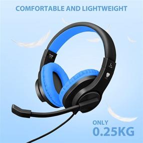img 2 attached to 🎧 RAISE Professional Gaming Headphones with LED Light, 3.5mm Bass Stereo, Noise Isolation, Over-Ear Earphones with Microphone and Volume Control for Sony PS4, Laptop, Computer (Dark Blue)