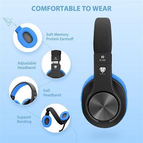 img 1 attached to 🎧 RAISE Professional Gaming Headphones with LED Light, 3.5mm Bass Stereo, Noise Isolation, Over-Ear Earphones with Microphone and Volume Control for Sony PS4, Laptop, Computer (Dark Blue)
