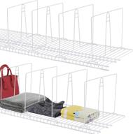 kosiehouse closet wire shelf dividers 8-pack - sturdy separator for improved closets system - organizer for purse storage, easy clip installation - fits 16-inch wire shelving logo