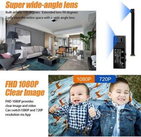 img 1 attached to Mini Spy Hidden Camera with 2 Lens: Wireless WiFi Nanny Cam for Home Office, 1080p Video Recorder, Remote View and Motion Detection