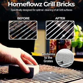 img 2 attached to 🔥 Homeflowz Grill Brick 4 Pack - Effective Grill Cleaning Bricks for BBQ, Flat Top Grills, Grates, Pool & More