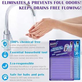 img 2 attached to 🚽 Remelos [2021Newest] Drain Cleaner Sticks: Say Goodbye to Kitchen, Bathroom Sink Odors and Clogging (4 Colors)