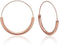 👂 stylish lane woods hoop earrings: endless minimalist 18k gold plated hoops for women and girls - hypoallergenic surgical steel logo