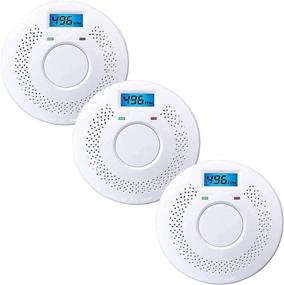 img 4 attached to 🔥 Enhanced Safety: 3 Pack Combination Photoelectric Smoke Alarm & Carbon Monoxide Detector with Digital Display - Battery Operated