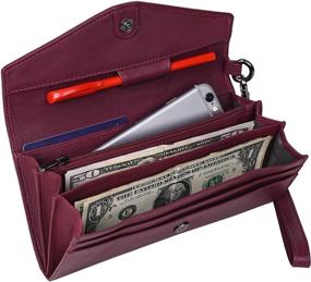 img 1 attached to Antonio Valeria Maroon Leather Wallet