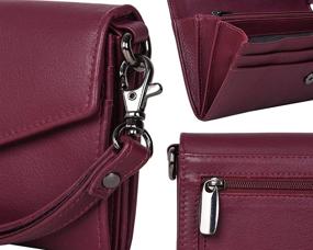 img 2 attached to Antonio Valeria Maroon Leather Wallet