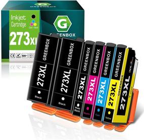 img 4 attached to 🖨️ GREENBOX Remanufactured Ink Cartridge Set for Epson 273XL 273 T273XL - Compatible with Expression XP-520, XP-820, XP-620, XP-610, XP-800, XP-810 Printers (2 Black, 1 Photo Black, 1 Cyan, 1 Magenta, 1 Yellow)