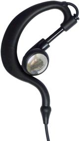 img 1 attached to 🎧 Black Adjustable C-Shaped Earpiece with Rubber Earhook and Earbud for Kenwood 2 Way Radios by Maximal Power