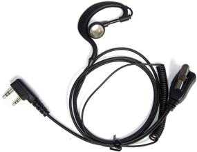 img 4 attached to 🎧 Black Adjustable C-Shaped Earpiece with Rubber Earhook and Earbud for Kenwood 2 Way Radios by Maximal Power