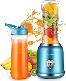 img 4 attached to 🍹 Portable Personal Blender with 2 Speeds &amp; Pulse Function, 250W Mini Smoothie Blender for Juice, Smoothies, and Shakes with a BPA-Free 20oz Travel Bottle