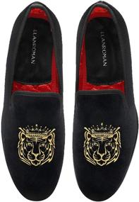 img 2 attached to 👞 Elevate Your Style with ELANROMAN Loafers: Exquisite Embroidered Wedding Men's Shoes