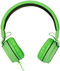 img 3 attached to 🎧 Rockpapa 950 Stereo Lightweight Foldable Headphones with Mic - Black/Green - for Cellphones, Tablets, Laptops & More!