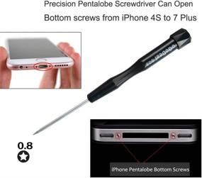 img 3 attached to 🔧 Набор из 3-х точных пенталобных отверток для Apple iPhone MacBook Pro, Air Retina - P2 P5 P6 5-тигранное 5-конечное 0,8 мм, 1,2 мм и 1,5 мм биты пенталобной отвертки (совместимые с Ts1 Ts4 Ts5)