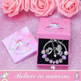 img 2 attached to Kejea Unicorn Crystal Charm Bracelet for Teen Girls - Perfect Gift for Friends, Mothers, Daughters, Wives, and Grandmas - Birthday & Jewelry Present