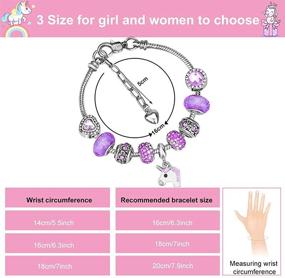 img 3 attached to Kejea Unicorn Crystal Charm Bracelet for Teen Girls - Perfect Gift for Friends, Mothers, Daughters, Wives, and Grandmas - Birthday & Jewelry Present