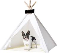 ireenuo pet teepee tent for dogs and cats, 33-inch spacious tent house for small to medium dogs with durable materials logo