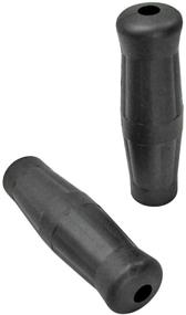 img 1 attached to 🏍️ Black Coke Bottle Style Rubber Grips for 1" Handlebars and Exterior Cables - Ideal for Bobber, Chopper, and Cafe Racer Bikes