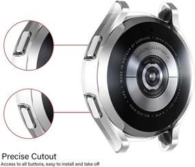 img 2 attached to 📱 [4+4 Pack] BHARVEST Samsung Galaxy Watch 4 Classic 42mm Screen Protector Case - 4 Packs Flexible TPU Frame Cover with 4 Sets Tempered Glass Protective Film for Galaxy Watch 4 Classic 42mm