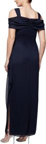 img 2 attached to Alex Evenings Womens Cold Shoulder Ruched Women's Clothing in Dresses