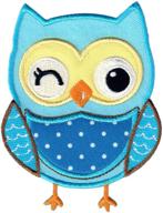 blue owl patch for kids - iron on/sew on - appliques: patchmommy's best choice logo