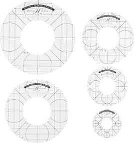 img 4 attached to 📏 Accurate Alignment with Good Measure Every Circle 1/4&quot; Set of 5 Ruler Set