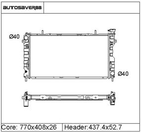 img 1 attached to 🔥Высококачественный радиатор для Chrysler Town & Country Voyager Dodge Grand Caravan 2005-2007 гг., объемом двигателя 3,3 л и 3,8 л, V6 ATRD1055