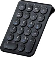 streamline your accounting with sanwa rechargeable bluetooth numeric keypad - compatible with macbook, windows, android, ios, black logo
