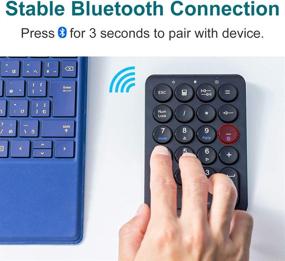 img 3 attached to Streamline Your Accounting with SANWA Rechargeable Bluetooth Numeric Keypad - Compatible with MacBook, Windows, Android, iOS, Black
